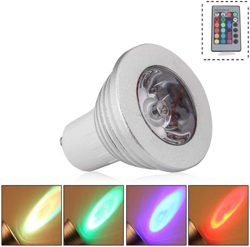 Conjunto lámpara LED multicolor + mando