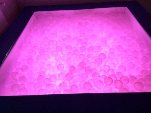 Square ballpool 200x200x60 cm with RGB light, color & intensity control