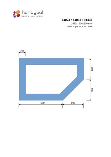 Piscina de bolas 245x160x60 cm