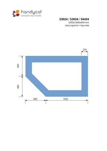 Piscina de bolas 245x160x60 cm