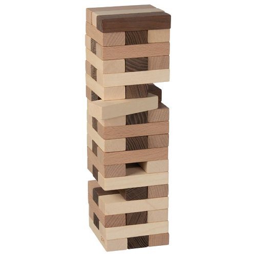 Torre de equilibrio, madera natural