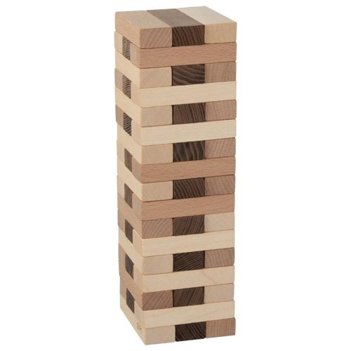 Torre de equilibrio, madera natural