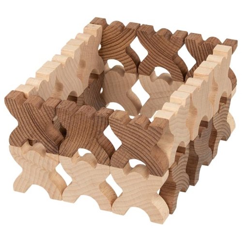 Xmans apilables, fusta natural
