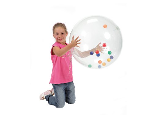 Balón terapia ø50cm con bolas de colores