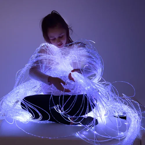 Fibres òptiques SENTS · 2 m × 100 fibres + font LED