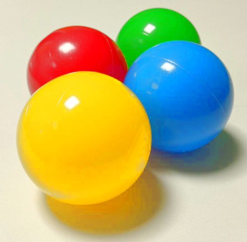 Set 4 balls ø60mm assorted colors