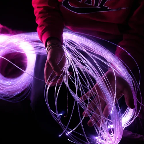 Fibres òptiques SENTS · 2 m × 100 fibres + font LED